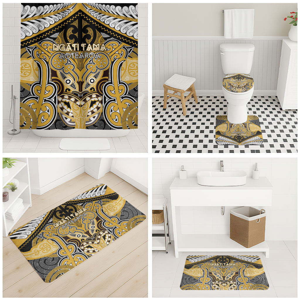 Aotearoa Iwi Ngati Tama Bathroom Set Maori Kowhaiwhai Pattern