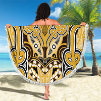 Aotearoa Iwi Ngati Tama Beach Blanket Maori Kowhaiwhai Pattern