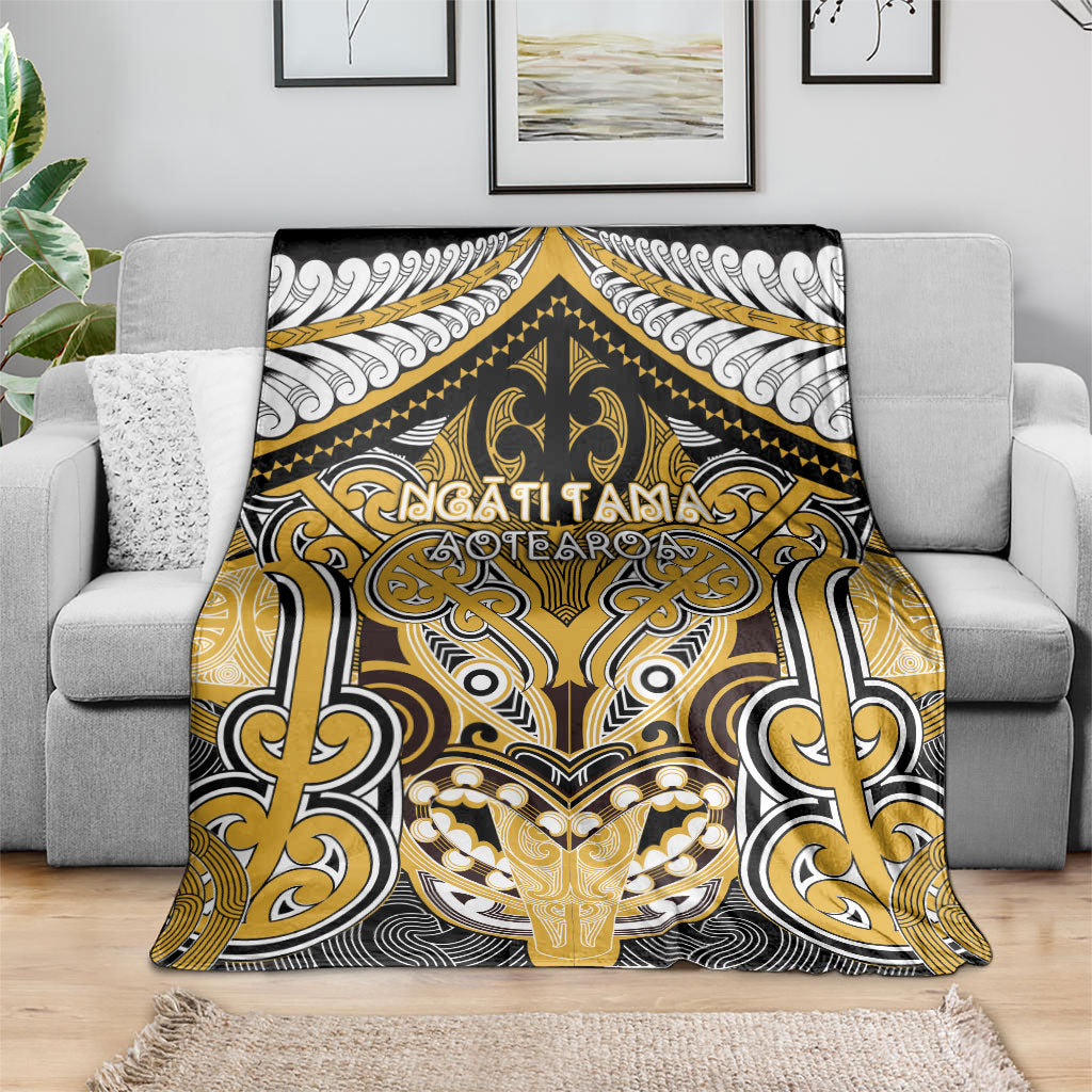 Aotearoa Iwi Ngati Tama Blanket Maori Kowhaiwhai Pattern