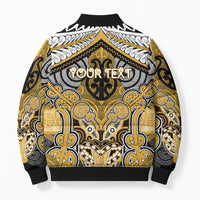 Aotearoa Iwi Ngati Tama Personalised Bomber Puffer Jacket Maori Kowhaiwhai Pattern