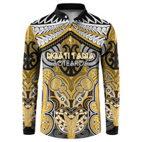 Aotearoa Iwi Ngati Tama Personalised Button Sweatshirt Maori Kowhaiwhai Pattern