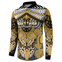 Aotearoa Iwi Ngati Tama Personalised Button Sweatshirt Maori Kowhaiwhai Pattern