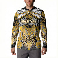 Aotearoa Iwi Ngati Tama Personalised Button Sweatshirt Maori Kowhaiwhai Pattern