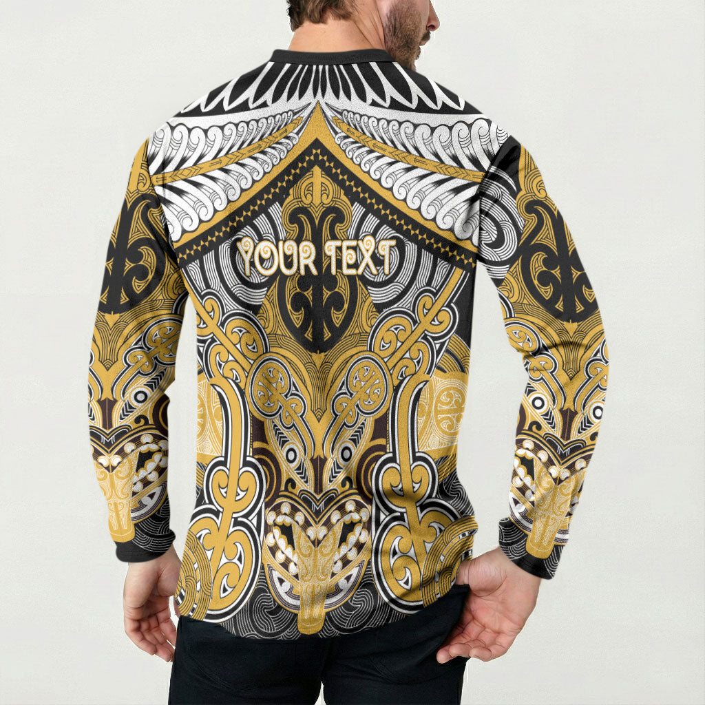 Aotearoa Iwi Ngati Tama Personalised Button Sweatshirt Maori Kowhaiwhai Pattern