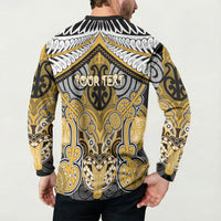 Aotearoa Iwi Ngati Tama Personalised Button Sweatshirt Maori Kowhaiwhai Pattern