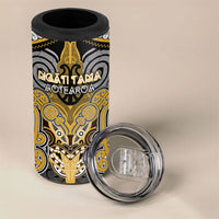 Aotearoa Iwi Ngati Tama Personalised 4 in 1 Can Cooler Tumbler Maori Kowhaiwhai Pattern