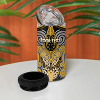Aotearoa Iwi Ngati Tama Personalised 4 in 1 Can Cooler Tumbler Maori Kowhaiwhai Pattern