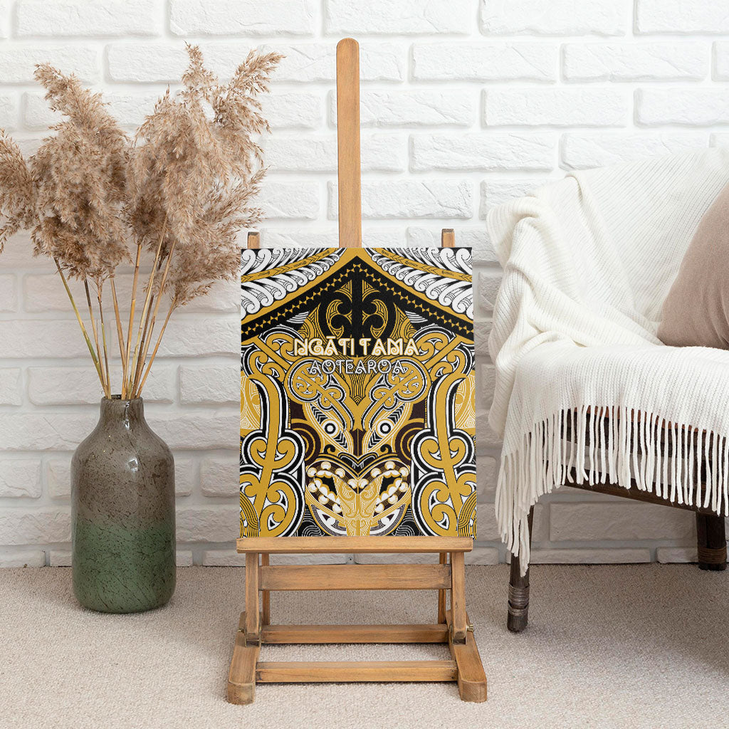 Aotearoa Iwi Ngati Tama Canvas Wall Art Maori Kowhaiwhai Pattern