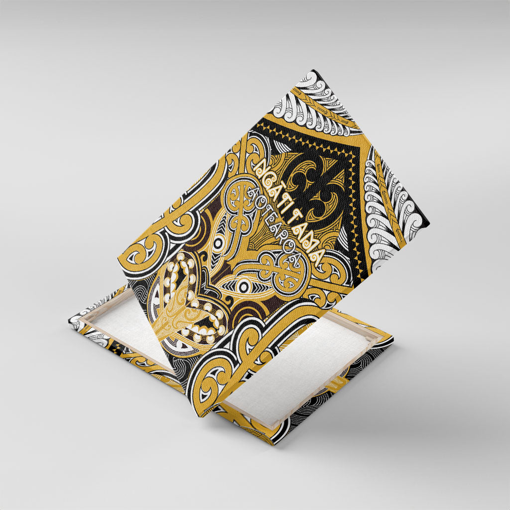 Aotearoa Iwi Ngati Tama Canvas Wall Art Maori Kowhaiwhai Pattern