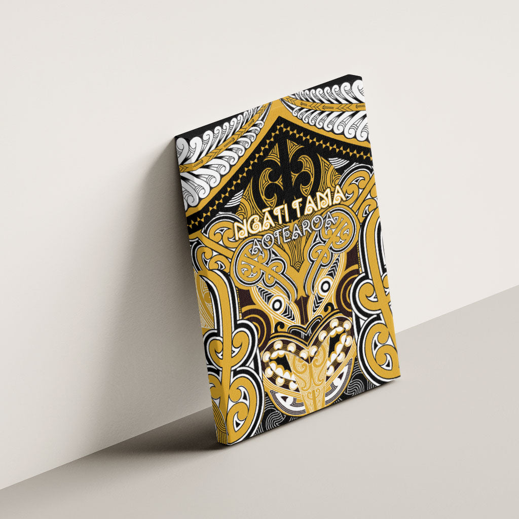 Aotearoa Iwi Ngati Tama Canvas Wall Art Maori Kowhaiwhai Pattern