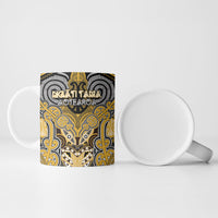 Aotearoa Iwi Ngati Tama Personalised Ceramic Mug Maori Kowhaiwhai Pattern
