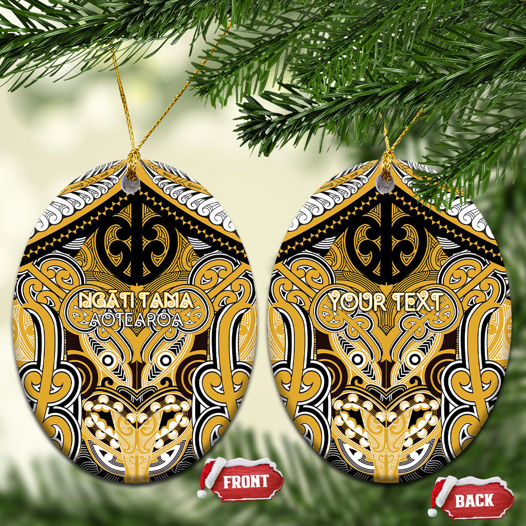 Aotearoa Iwi Ngati Tama Personalised Ceramic Ornament Maori Kowhaiwhai Pattern