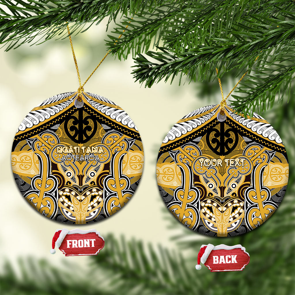 Aotearoa Iwi Ngati Tama Personalised Ceramic Ornament Maori Kowhaiwhai Pattern