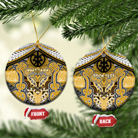 Aotearoa Iwi Ngati Tama Personalised Ceramic Ornament Maori Kowhaiwhai Pattern