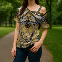 Aotearoa Iwi Ngati Tama Personalised Cross Shoulder Shirt Maori Kowhaiwhai Pattern