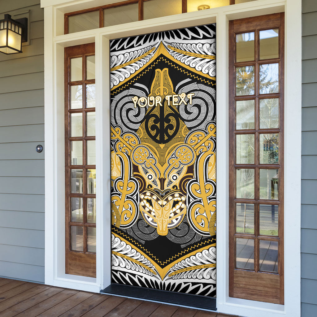 Aotearoa Iwi Ngati Tama Personalised Door Cover Maori Kowhaiwhai Pattern