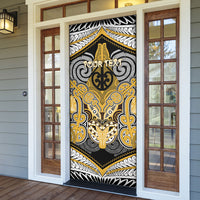 Aotearoa Iwi Ngati Tama Personalised Door Cover Maori Kowhaiwhai Pattern
