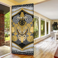 Aotearoa Iwi Ngati Tama Personalised Door Cover Maori Kowhaiwhai Pattern