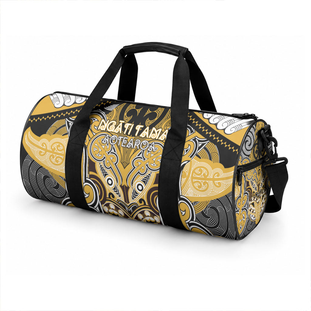 Aotearoa Iwi Ngati Tama Duffle Bag Maori Kowhaiwhai Pattern