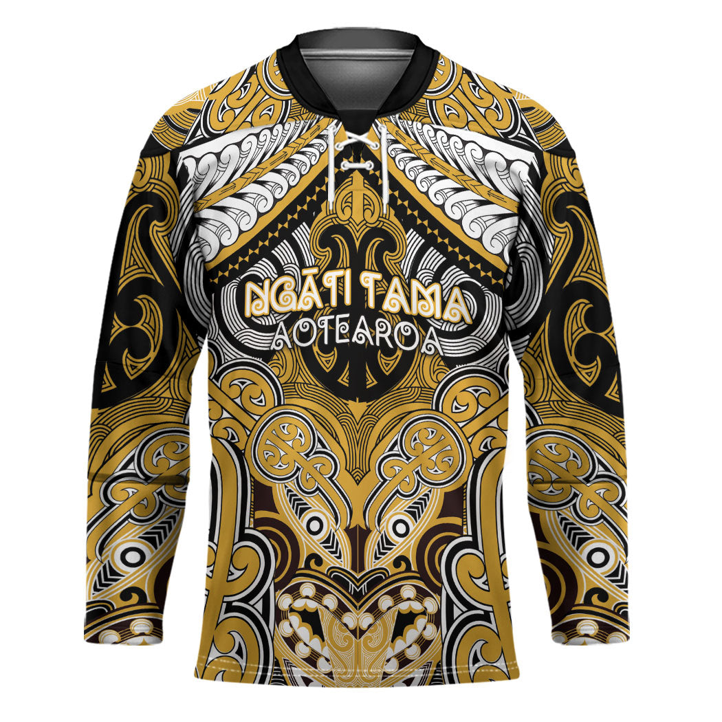 Aotearoa Iwi Ngati Tama Personalised Hockey Jersey Maori Kowhaiwhai Pattern