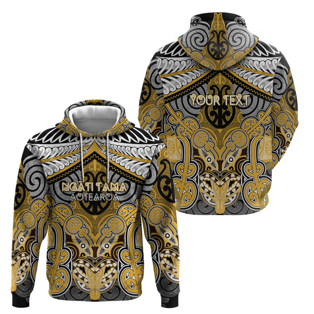 Aotearoa Iwi Ngati Tama Personalised Hoodie Maori Kowhaiwhai Pattern