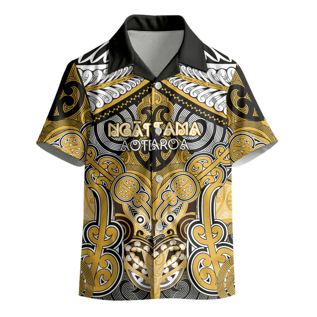 Aotearoa Iwi Ngati Tama Personalised Kid Hawaiian Shirt Maori Kowhaiwhai Pattern