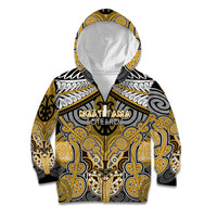 Aotearoa Iwi Ngati Tama Personalised Kid Hoodie Maori Kowhaiwhai Pattern