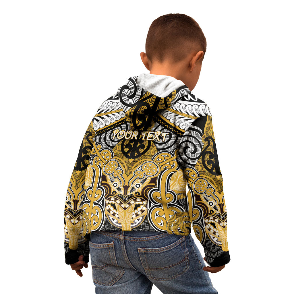 Aotearoa Iwi Ngati Tama Personalised Kid Hoodie Maori Kowhaiwhai Pattern