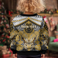 Aotearoa Iwi Ngati Tama Personalised Kid Ugly Christmas Sweater Maori Kowhaiwhai Pattern