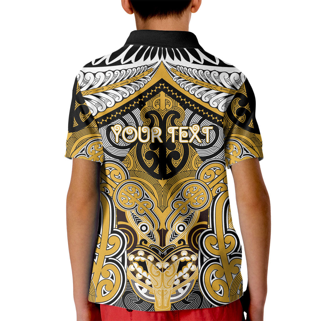 Aotearoa Iwi Ngati Tama Personalised Kid Polo Shirt Maori Kowhaiwhai Pattern