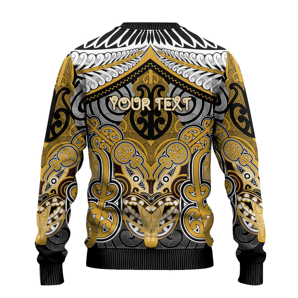 Aotearoa Iwi Ngati Tama Personalised Ugly Christmas Sweater Maori Kowhaiwhai Pattern