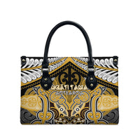 Aotearoa Iwi Ngati Tama Leather Bag Maori Kowhaiwhai Pattern