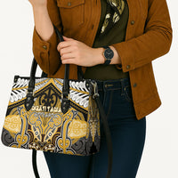 Aotearoa Iwi Ngati Tama Leather Bag Maori Kowhaiwhai Pattern