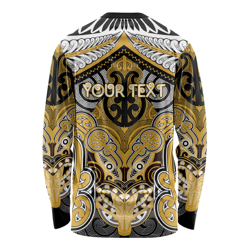 Aotearoa Iwi Ngati Tama Personalised Long Sleeve Shirt Maori Kowhaiwhai Pattern