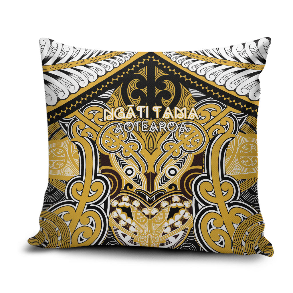 Aotearoa Iwi Ngati Tama Pillow Cover Maori Kowhaiwhai Pattern