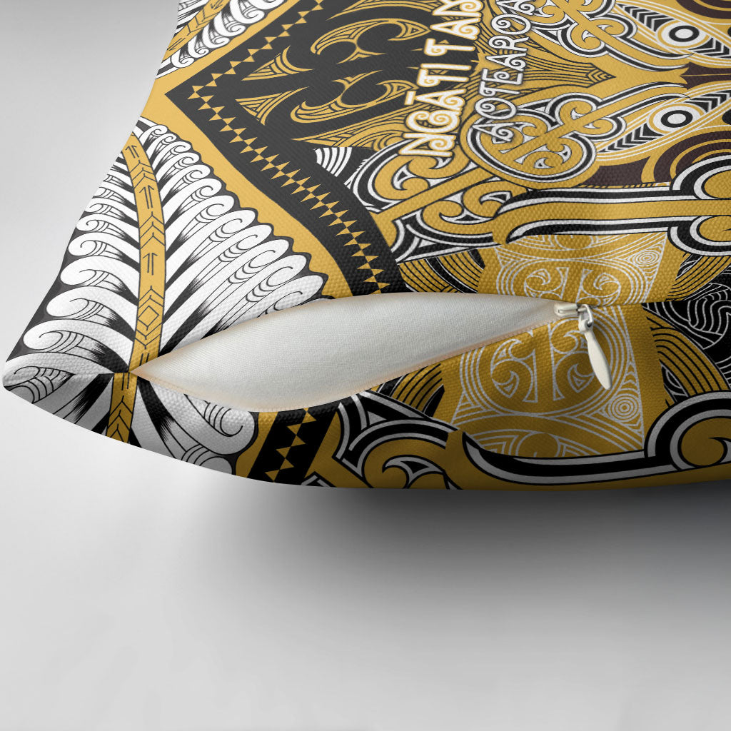 Aotearoa Iwi Ngati Tama Pillow Cover Maori Kowhaiwhai Pattern