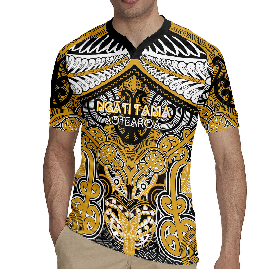 Aotearoa Iwi Ngati Tama Personalised Rugby Jersey Maori Kowhaiwhai Pattern