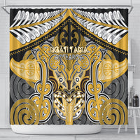 Aotearoa Iwi Ngati Tama Shower Curtain Maori Kowhaiwhai Pattern