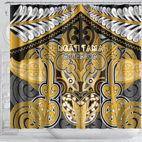Aotearoa Iwi Ngati Tama Shower Curtain Maori Kowhaiwhai Pattern