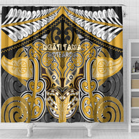 Aotearoa Iwi Ngati Tama Shower Curtain Maori Kowhaiwhai Pattern
