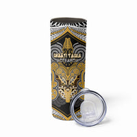 Aotearoa Iwi Ngati Tama Personalised Skinny Tumbler Maori Kowhaiwhai Pattern