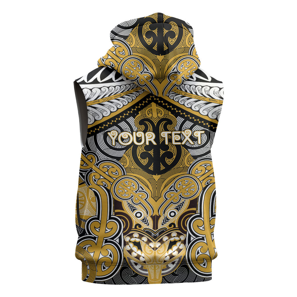 Aotearoa Iwi Ngati Tama Personalised Sleeveless Hoodie Maori Kowhaiwhai Pattern