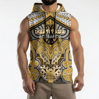 Aotearoa Iwi Ngati Tama Personalised Sleeveless Hoodie Maori Kowhaiwhai Pattern