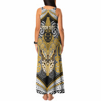 Aotearoa Iwi Ngati Tama Personalised Tank Maxi Dress Maori Kowhaiwhai Pattern