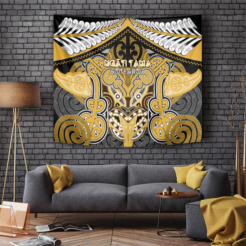 Aotearoa Iwi Ngati Tama Tapestry Maori Kowhaiwhai Pattern