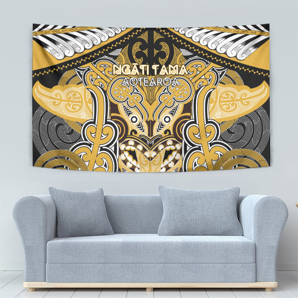 Aotearoa Iwi Ngati Tama Tapestry Maori Kowhaiwhai Pattern