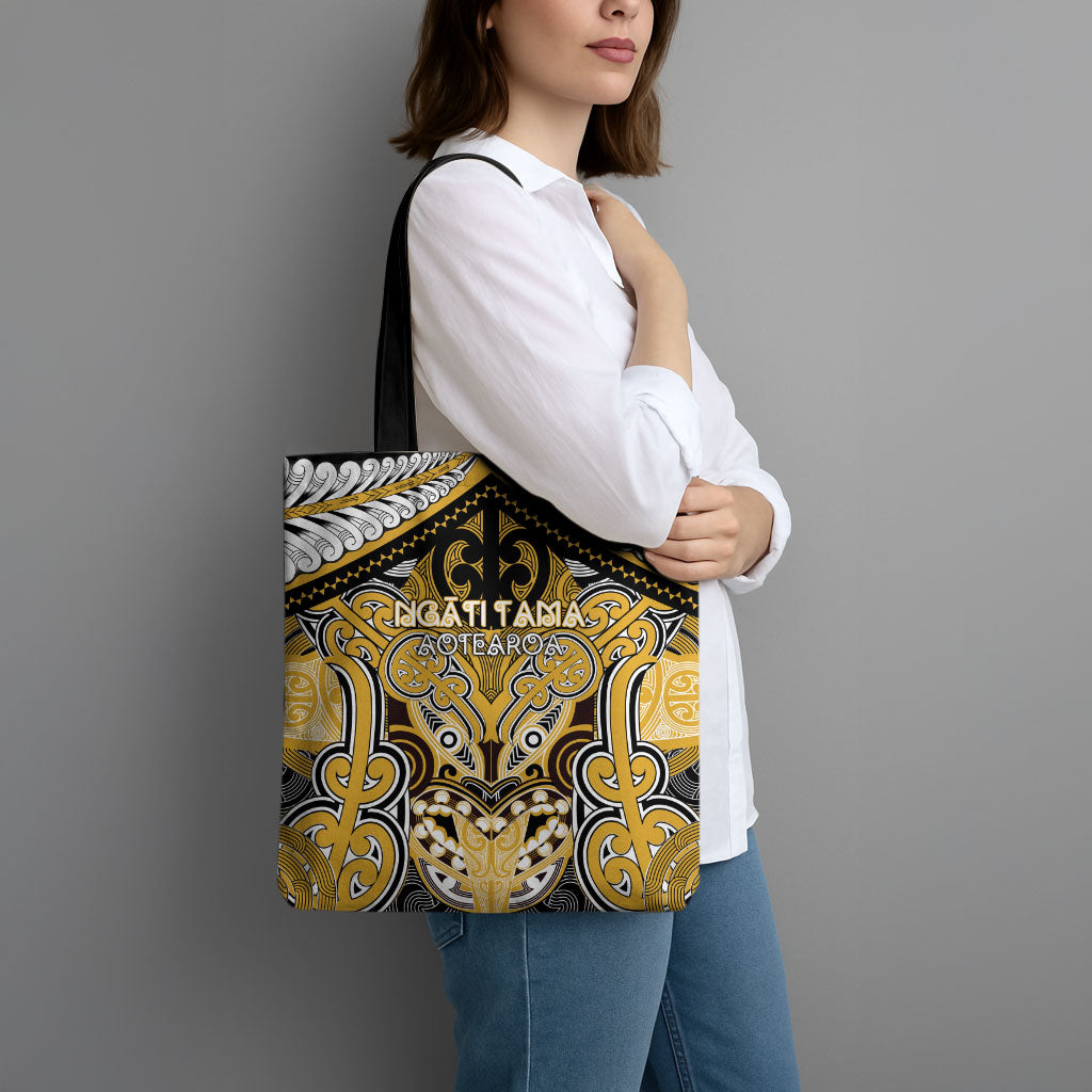 Aotearoa Iwi Ngati Tama Tote Bag Maori Kowhaiwhai Pattern