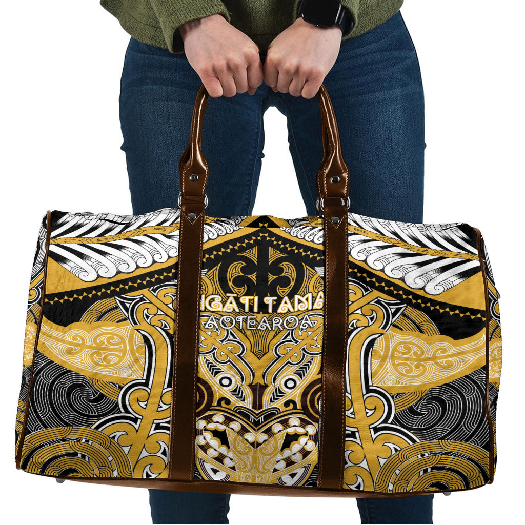 Aotearoa Iwi Ngati Tama Travel Bag Maori Kowhaiwhai Pattern
