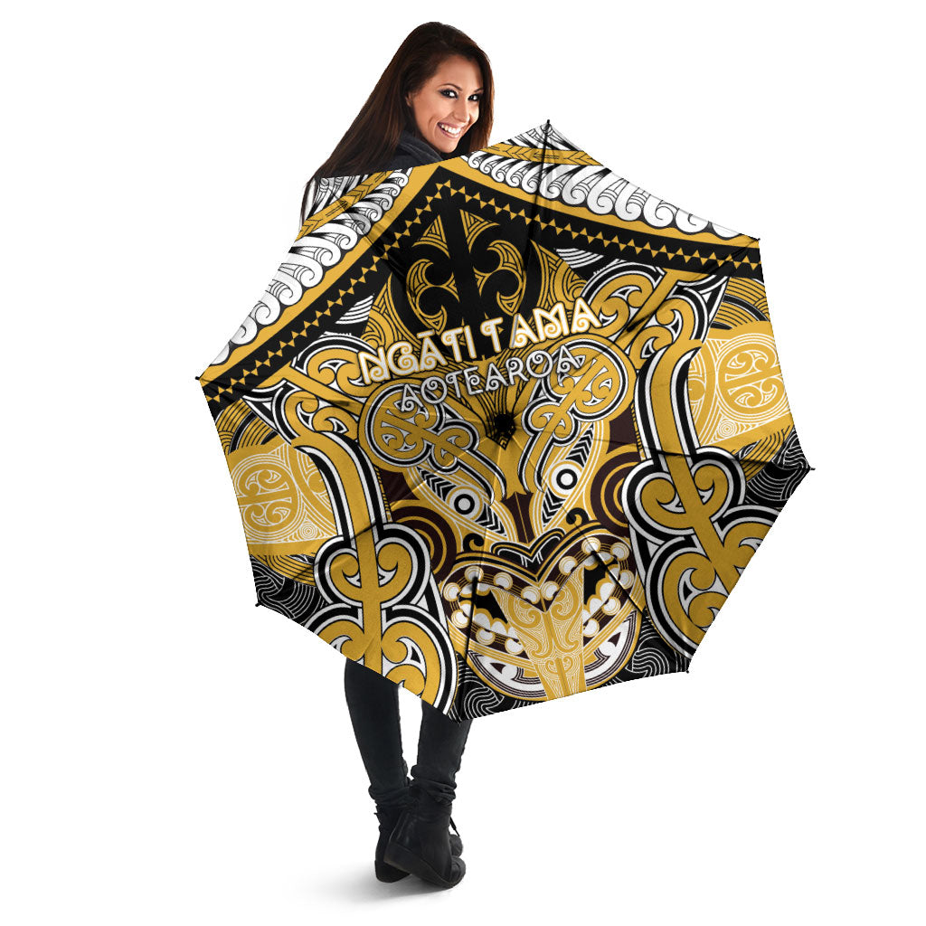 Aotearoa Iwi Ngati Tama Umbrella Maori Kowhaiwhai Pattern