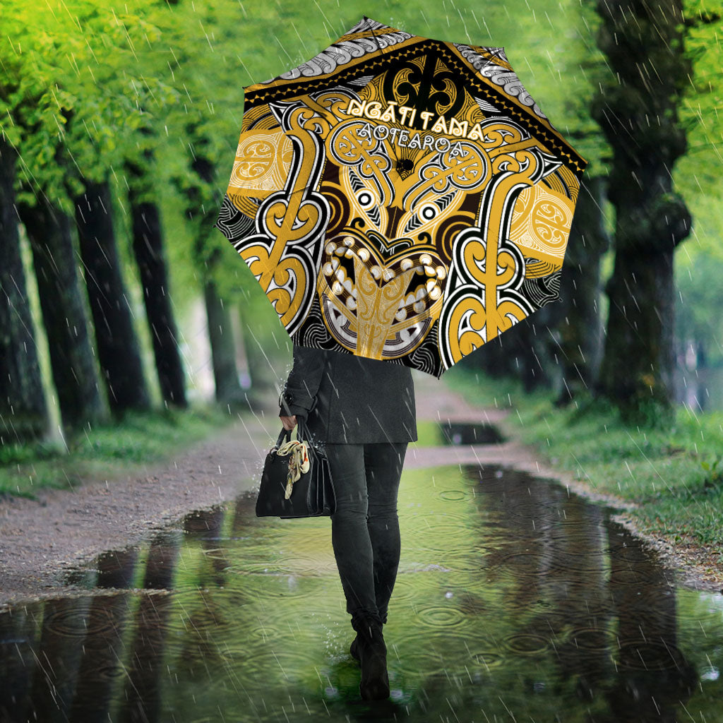 Aotearoa Iwi Ngati Tama Umbrella Maori Kowhaiwhai Pattern